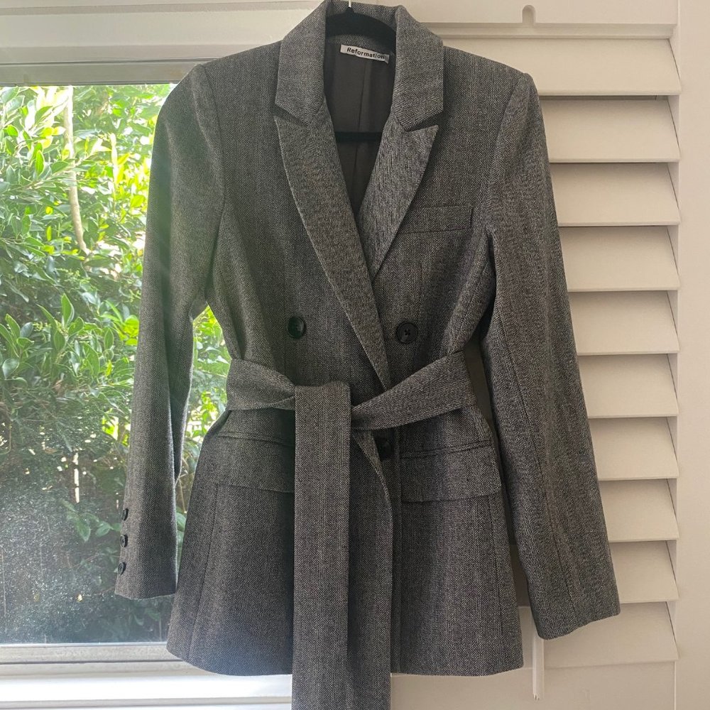 Reformation Tweed Blazer